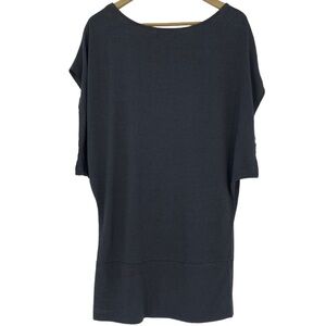 Toggery by Kate D' Arcy gray wide open sleeve t-shirt dress, L